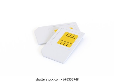 Two Sim Card Put On White Stock Illustration 698358949 | Shutterstock