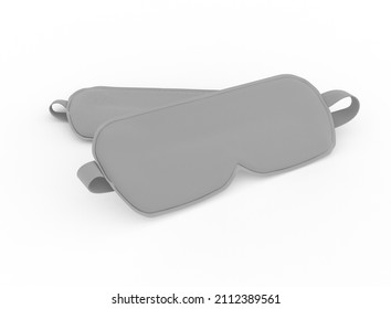 Two Sleeping Mask Mockup. Isolated Product. 3d Rendering