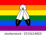 Two spirit pride flag background Illustration