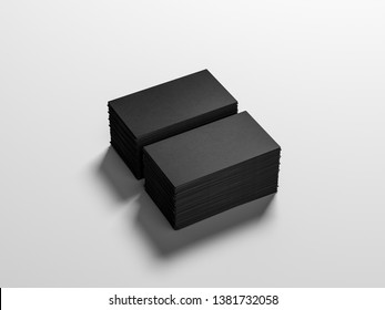 Two Stacks White Business Cards Mockup Stock Illustration 1381732058