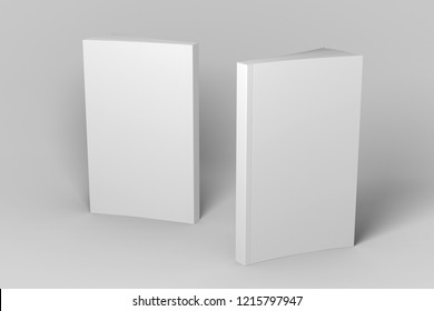 Two Standing Soft Cover 3D Illustration Mock-up Books.