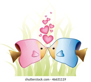 Two sunfishes in love