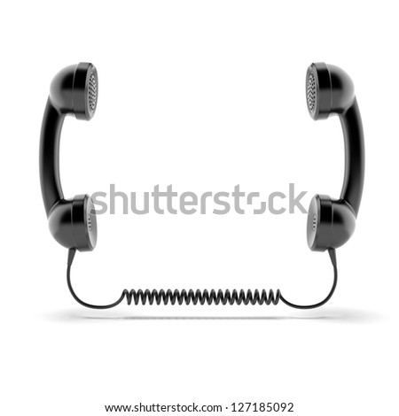 Two telephone handsets