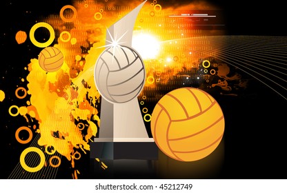 Two Volleyball Placed Floral Background Stock Illustration 45212749 ...