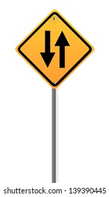 Two Way Traffic Road Sign