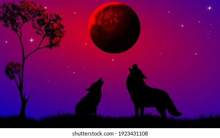 Purple Wolf Images Stock Photos Vectors Shutterstock