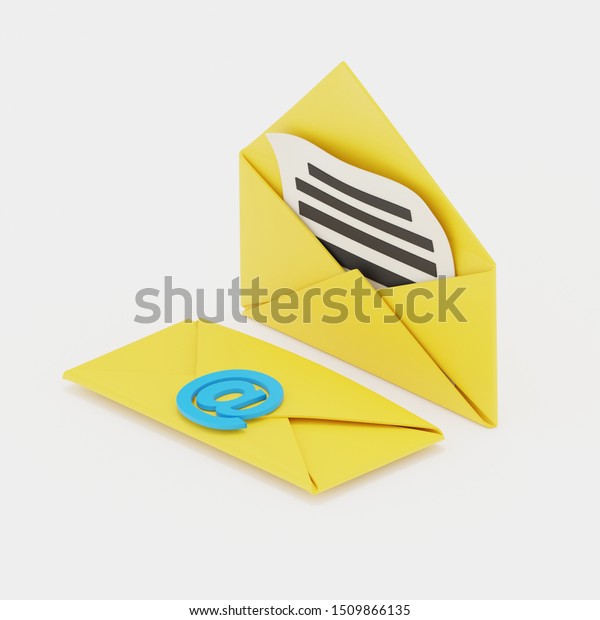 Download Two Yellow Envelopes One Sealed Blue Stock Illustration 1509866135 Yellowimages Mockups