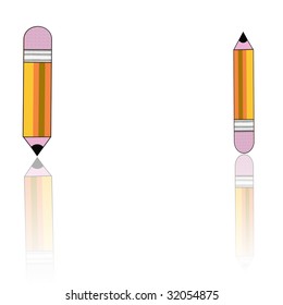  two yellow pencils
