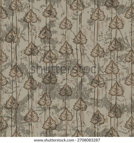 Two-color vector floral pattern. Design for wallpaper, wrapping paper, background, fabric. Vector seamless pattern with decorative climbing flowers