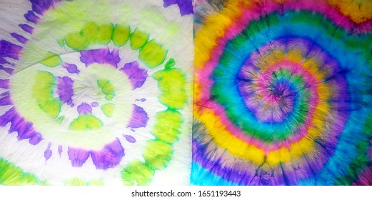 Tye Dye. Modern Grunge Art. Paint Swatches Watercolor. Background-Logo Paint. Multicolor Tie-Dye Stripe. Colored Tye. Bleach Effect.