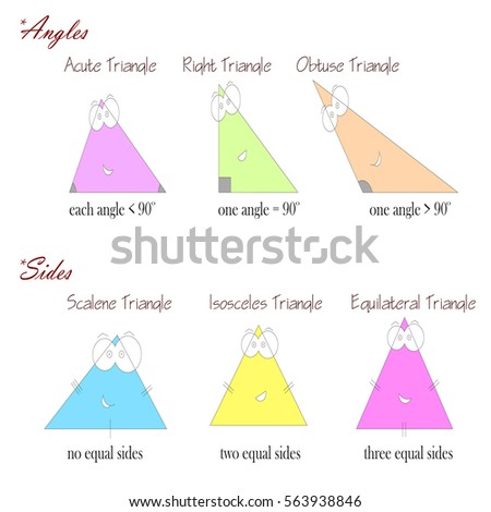 types of triangles based on angles and sides - geometry shapes for kids