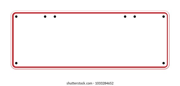 A Typical Blank Australian Number Plate To Scale