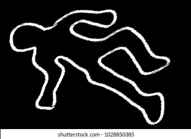 A Typical Crime Svene Chalk Mark Body Outline