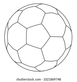 Typical Football Black White Isolated Stock Illustration 1021869748 ...