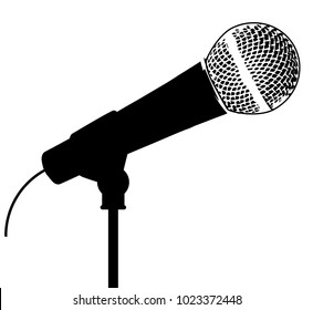 A typical live vocal microphone isolated on white - Powered by Shutterstock