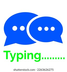 typing message logo is a message is typing please wait


