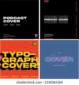 Typographic Podcast Cover, Podcast Logo
