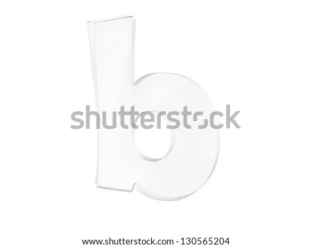 typography 3d render isolated on white background