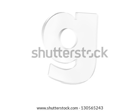 typography 3d render isolated on white background
