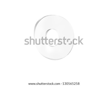 typography 3d render isolated on white background