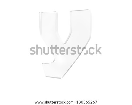 typography 3d render isolated on white background