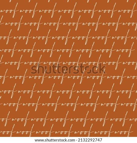 typography pattern, seamless repeat woof print, log lover