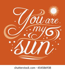 Summer Season Themed Hand Lettering Typography Stock Vector (Royalty ...