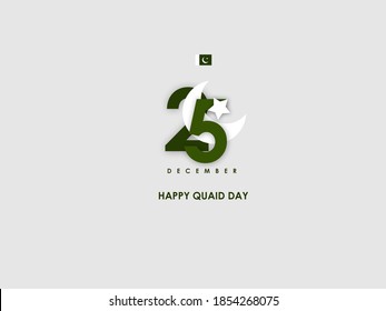 Typography Of Quaid Day Illustrator Stock Image.