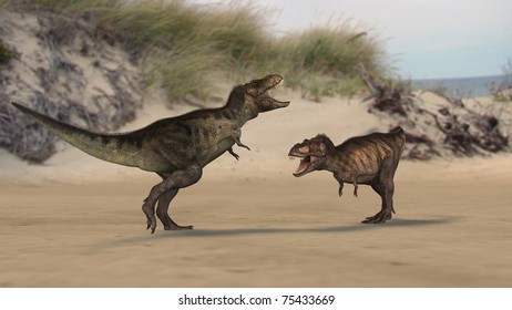 tyrannosaurus fight