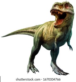 Tyrannosaurus rex dinosaur from the Cretaceous era 3D illustration
