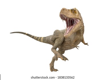 tyrannosaurus rex is looking back, 3d illustration