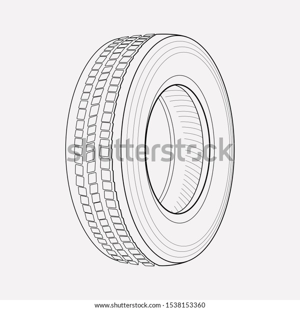 Tyre icon\
line element. illustration of tyre icon line isolated on clean\
background for your web mobile app logo\
design.