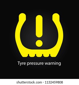 Tyre pressure warning sign