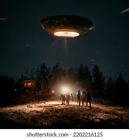 UFO Abduction, Alien Ship Sighting.