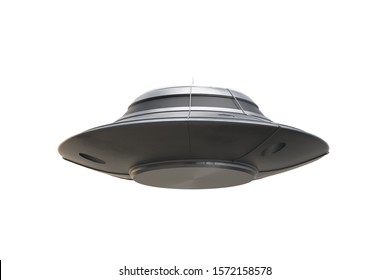 
UFO flying saucer isolated 3d rendering, 3d illustration