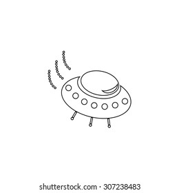 Ufo Outline Black Simple Symbol Stock Illustration 307238483 | Shutterstock