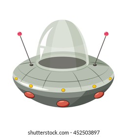 Ufo Spaceship Icon Cartoon Style On Stock Vector (Royalty Free ...