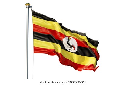 Uganda Flag Isolated 3d Uganda Flag Stock Illustration 1005925018 ...