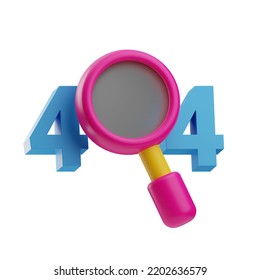 UI Icon, Not Found Code 404, 3D Rendering