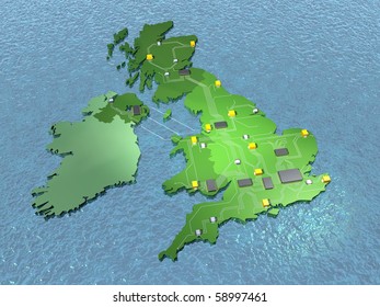 The UK Electronics Industries 3D Map