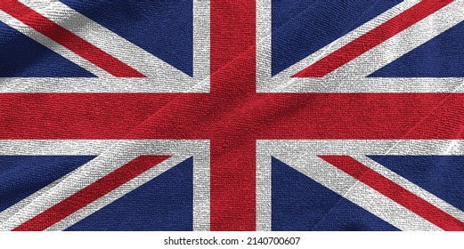 UK Flag Wave Isolated  On Png Or Transparent  Background,Symbols Of UK , Template For Banner,card,advertising ,promote, TV Commercial, Ads, Web Design, Illustration 