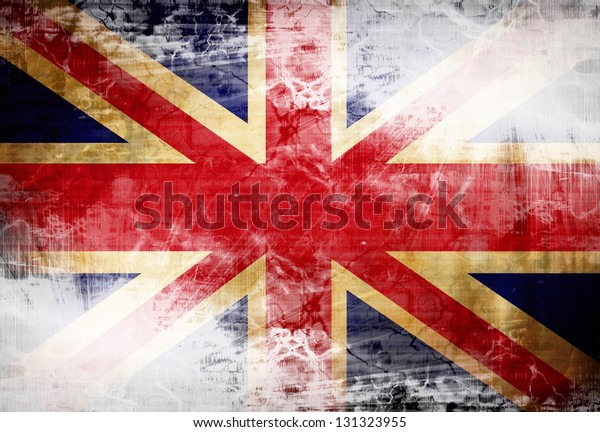 Uk Flag Waving Wind Stock Illustration 131323955