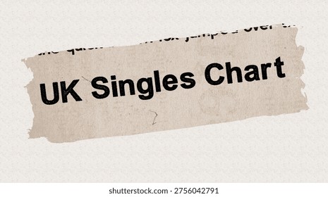 UK Singles Chart - current breaking daily news story communication copy newspaper headline article title in UK 1953