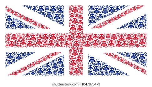 Uk Flag Collage Designed Gas Mask Stock Vector (Royalty Free ...