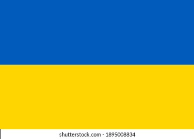 Ukraine flag official proportions flat