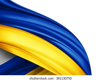 Bandera ucraniana seda con