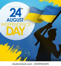 Ukraine Independence Day 24th August Illustration. - Powered by Shutterstock