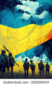 Ukrainian Army People Wins The War Pop Art Poster Illustration