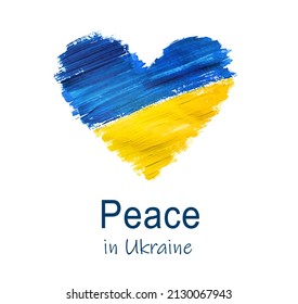 Ukrainian flag in the shape of a heart, the concept of peace in Ukraine - Powered by Shutterstock