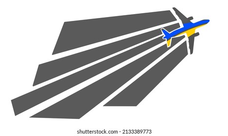 Ukrainian Plane Leaves Behind A Trace Of Flight